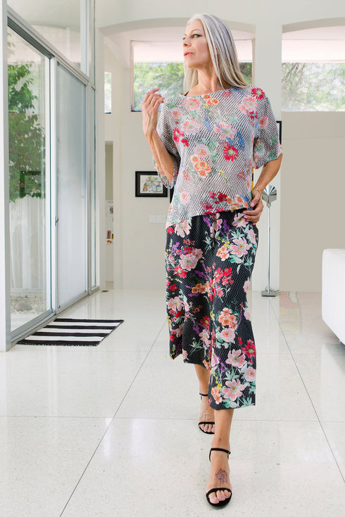 Pantalon court Charlotte en crêpe de Chine de soie